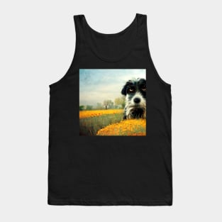 Dog portrait as he looks unhappy about something. Tank Top